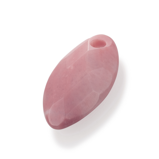 Pendant Gemstone | Leaf Pink Rhodonite - 28mm
