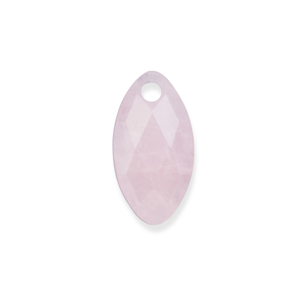 Pendant Gemstone | Leaf - Rose Quartz