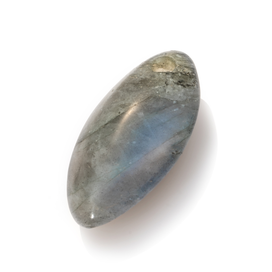 Pendant Gemstone - Polished Leaf Labradorite - 28mm