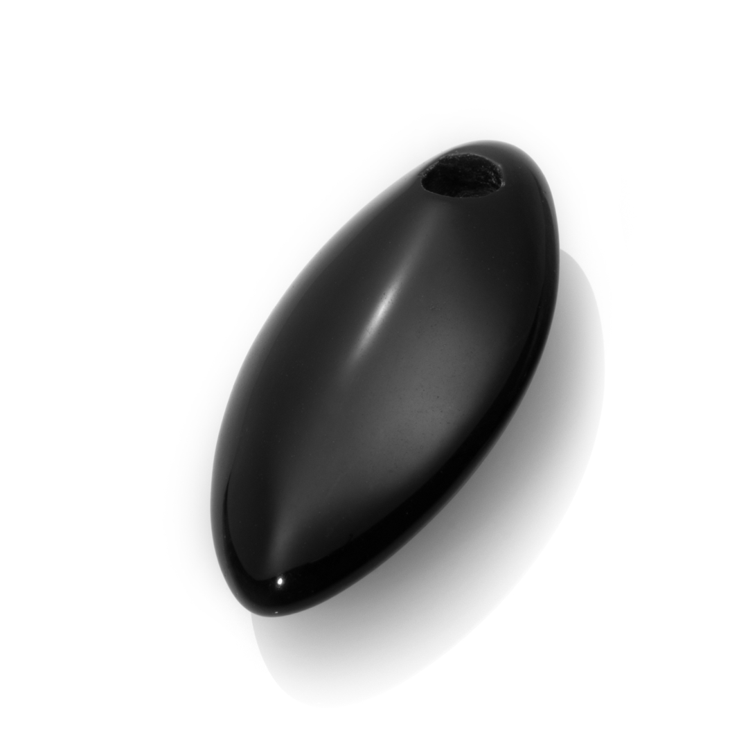Pendant Gemstone - Polished Leaf Onyx - 33mm