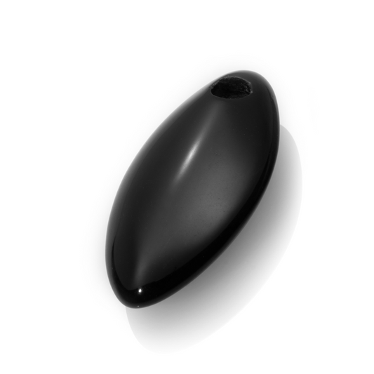 Pendant Gemstone - Polished Leaf Onyx - 33mm