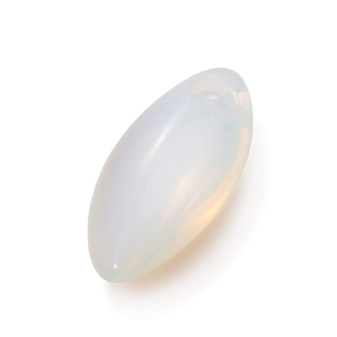 Pendant Gemstone - Polished Leaf Opalite - 33mm