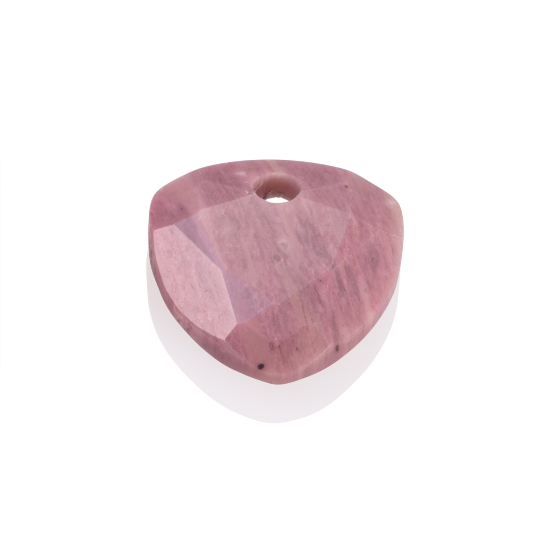 Pendant Gemstone | Trillion Cut - Pink Rhodonite
