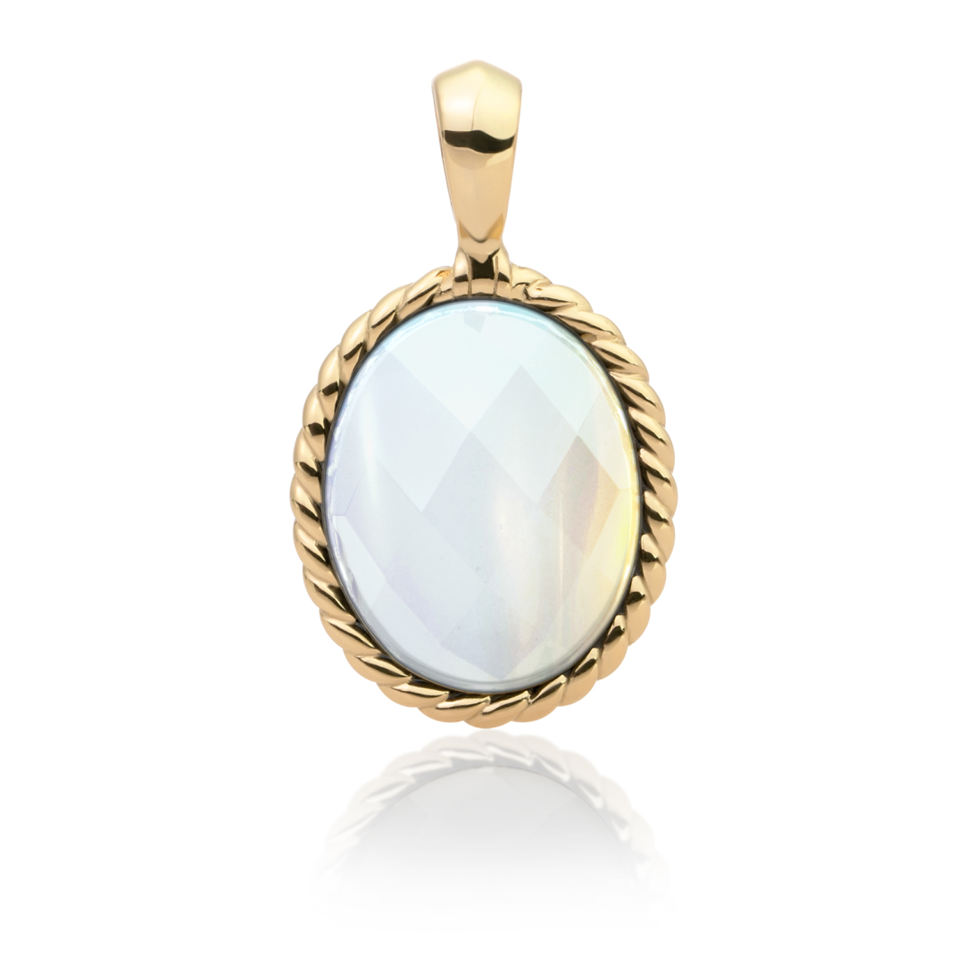 Pendant | Gold - Opalite Twist