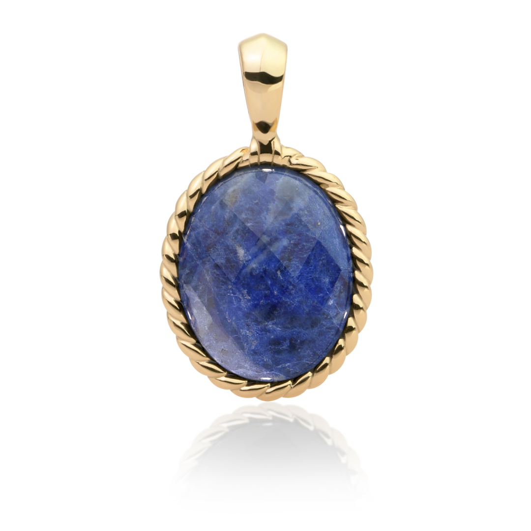 Pendant | Gold - Sodalite Twist