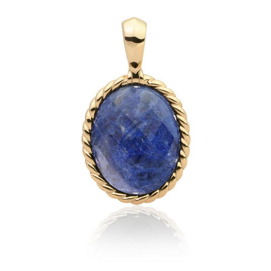 Pendant | Gold - Sodalite Twist