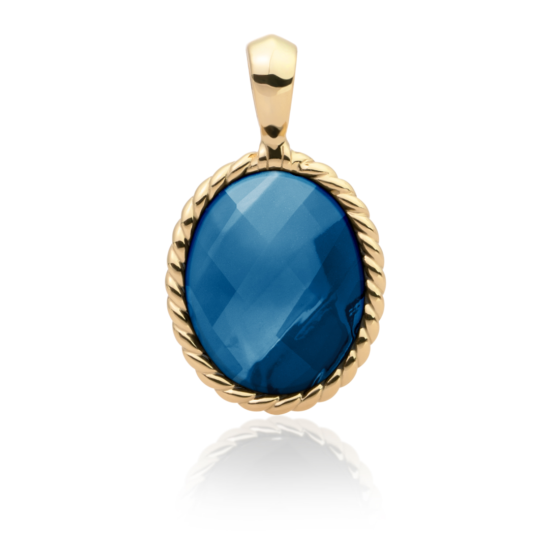 Pendant - Gold - Topaz Quartz Twist