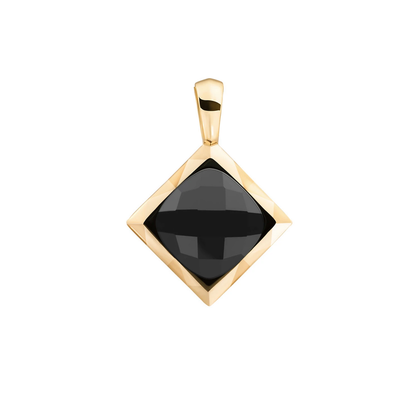 Pendant | Onyx Cushion Cut Amulet - Gold