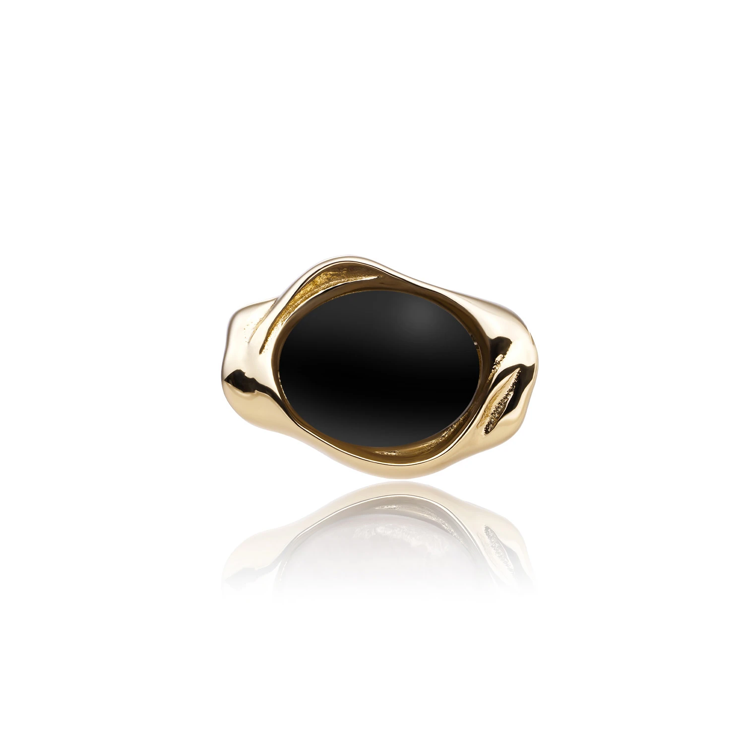 Pendant | Onyx Flow Amulet - Gold