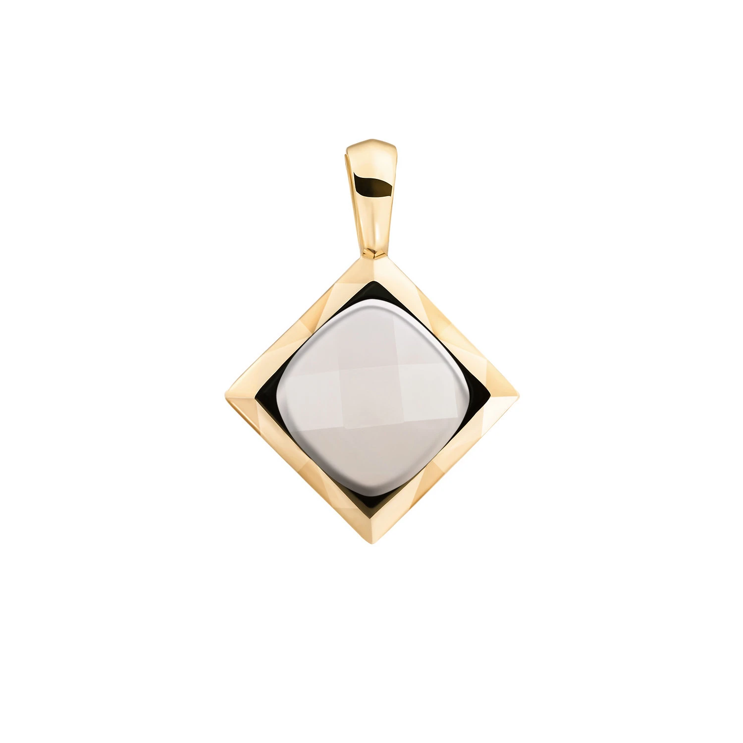 Pendant | Pearl Cushion Cut Amulet - Gold
