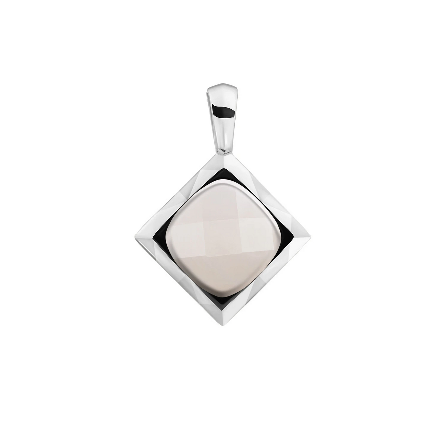 Pendant | Pearl Cushion Cut Amulet - Silver
