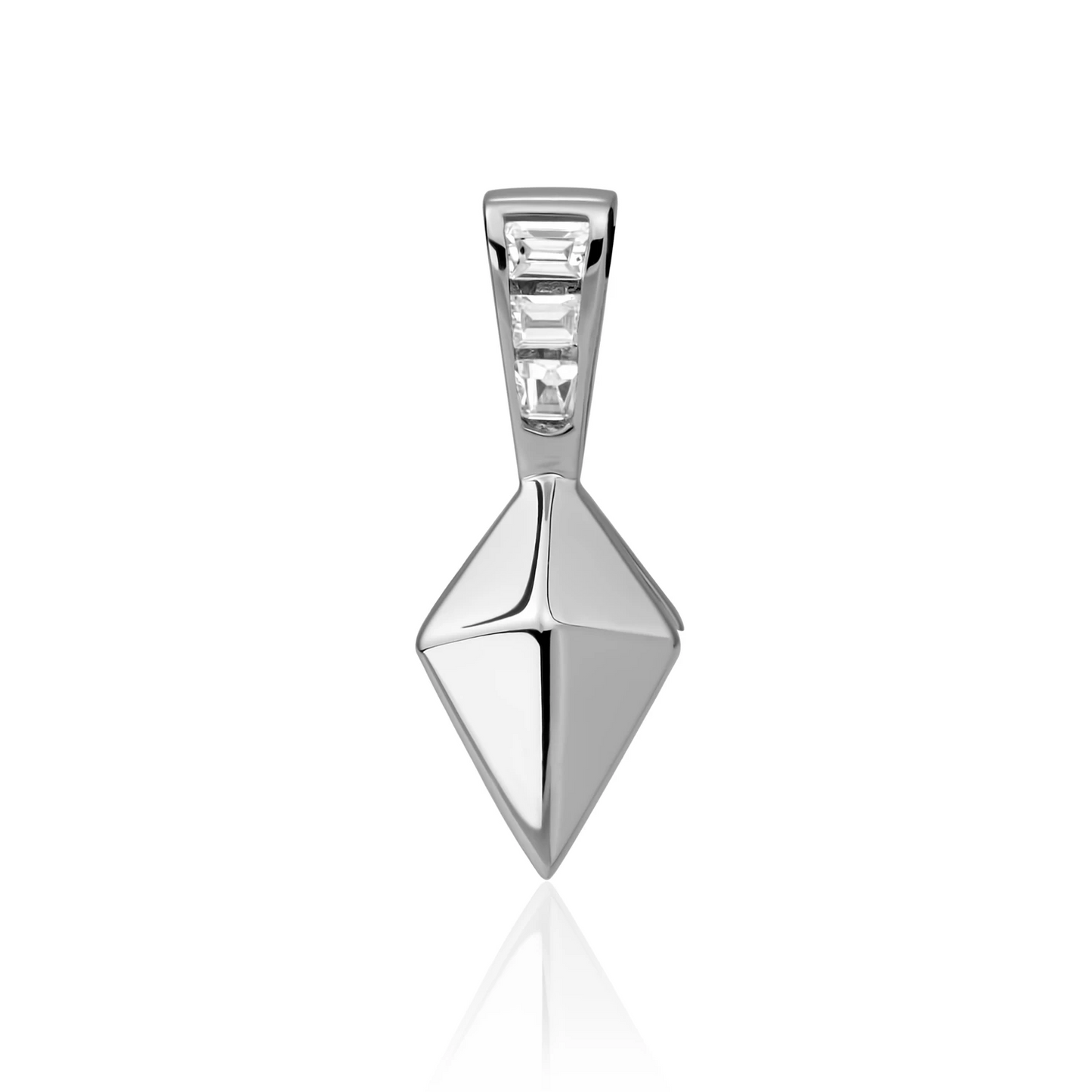 Pendant | Pyramid Edge Silver - CZ