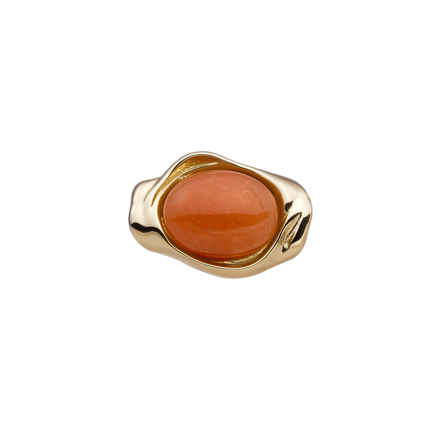 Pendant | Red Aventurine Flow Amulet - Gold