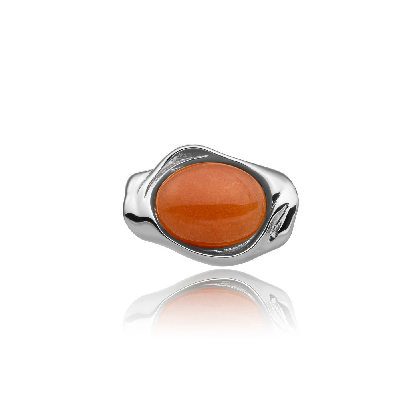 Pendant | Red Aventurine Flow Amulet - Silver