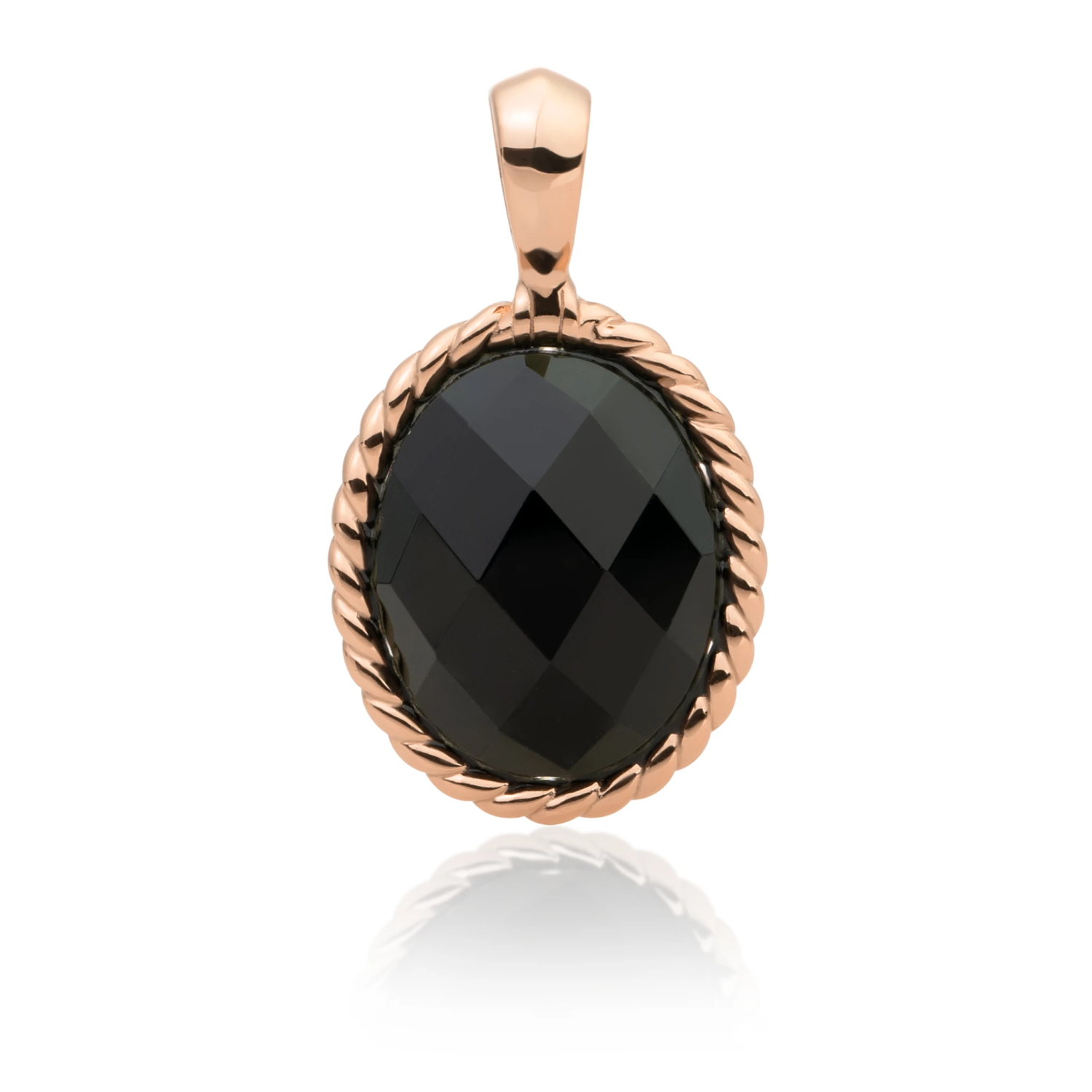 Pendant | Rose Gold - Onyx Twist