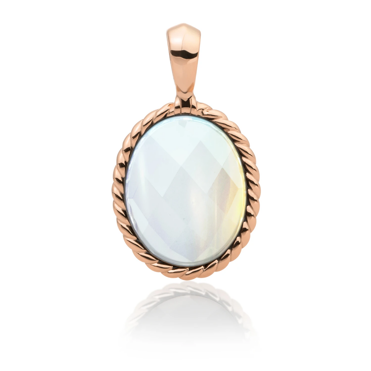 Pendant - Rose Gold - Opalite Twist