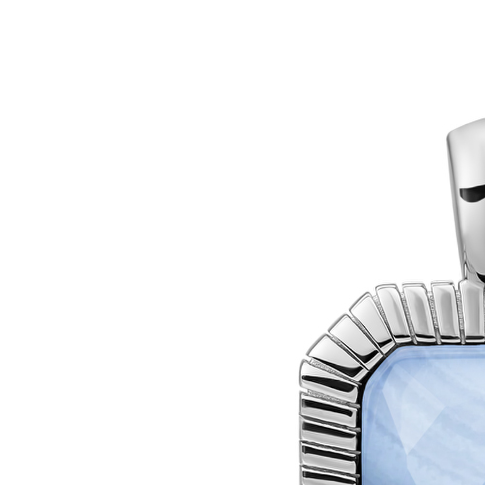 Pendant | Silver - Blue Lace Agate Baguette