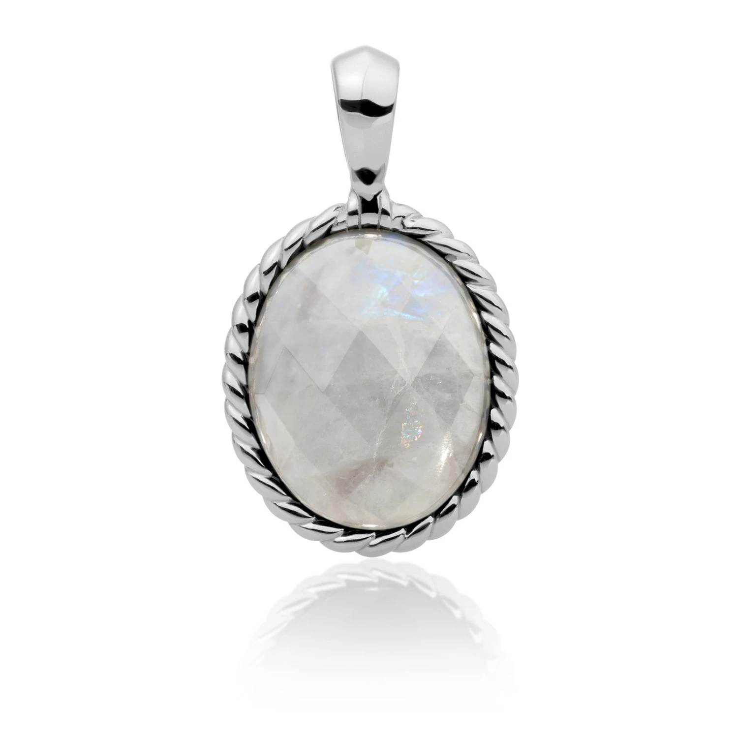 Pendant | Silver - Moonstone Twist