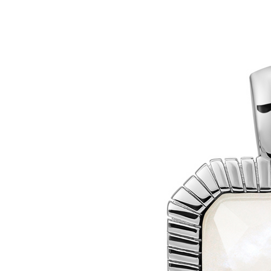 Pendant | Silver - Mother of Pearl Baguette