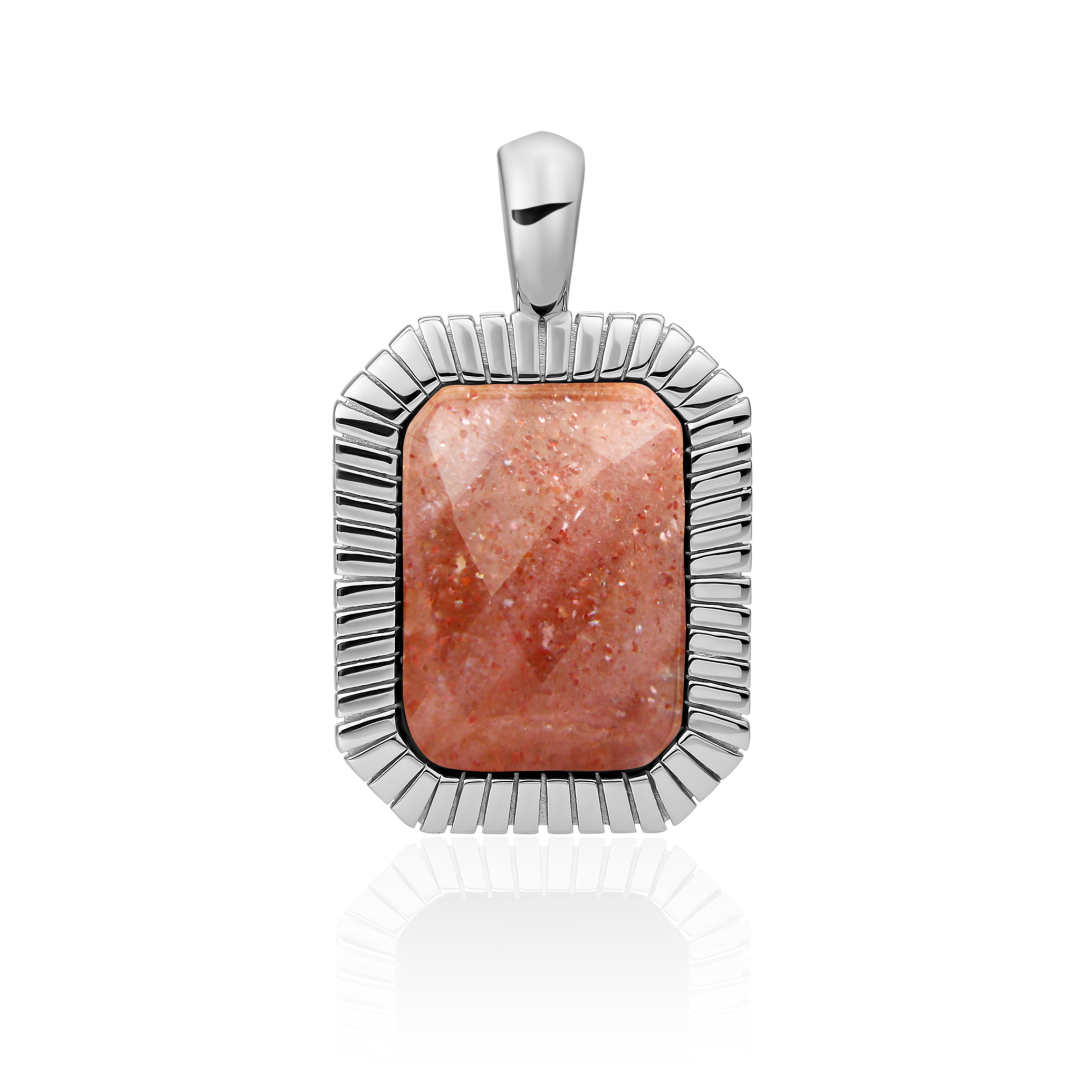 Pendant | Silver - Sunstone Baguette