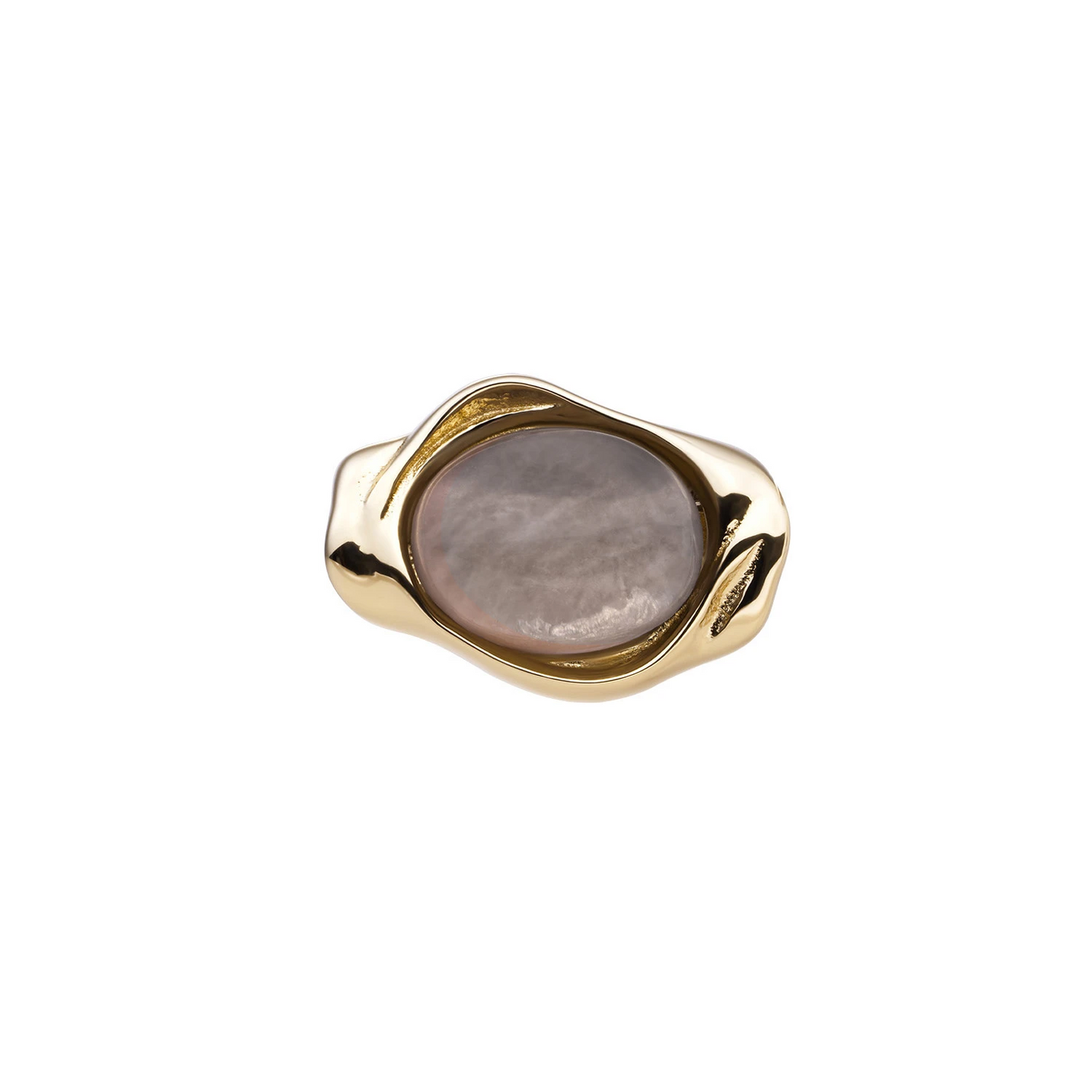 Pendant | Smoky Quartz Flow Amulet - Gold