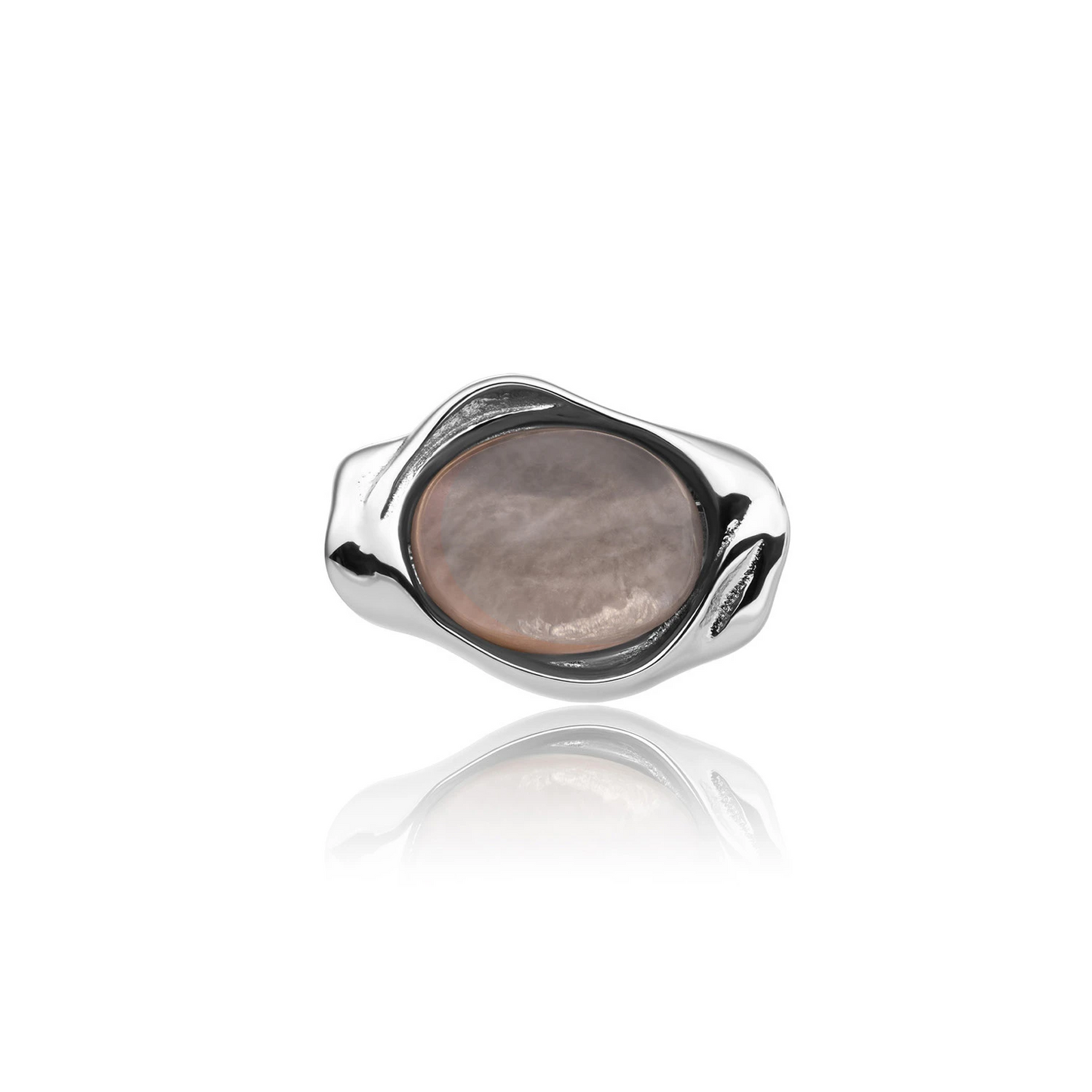 Pendant | Smoky Quartz Flow Amulet - Silver