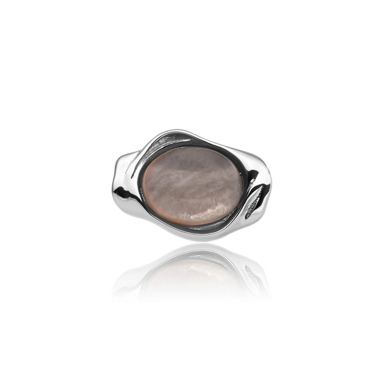 Pendant | Smoky Quartz Flow Amulet - Silver