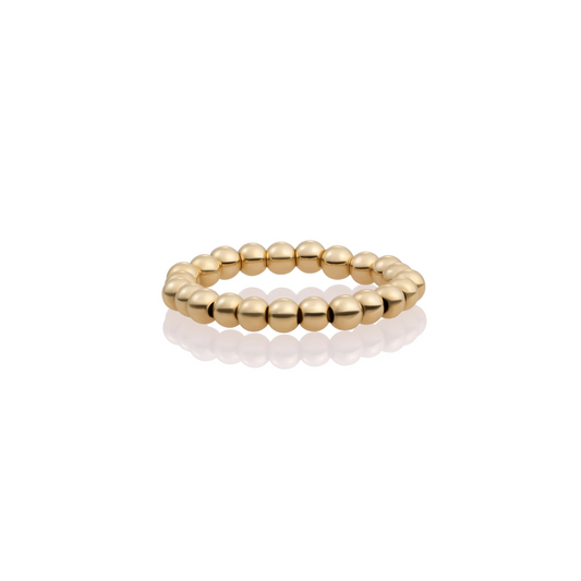 Ring | 3mm beads - Gold