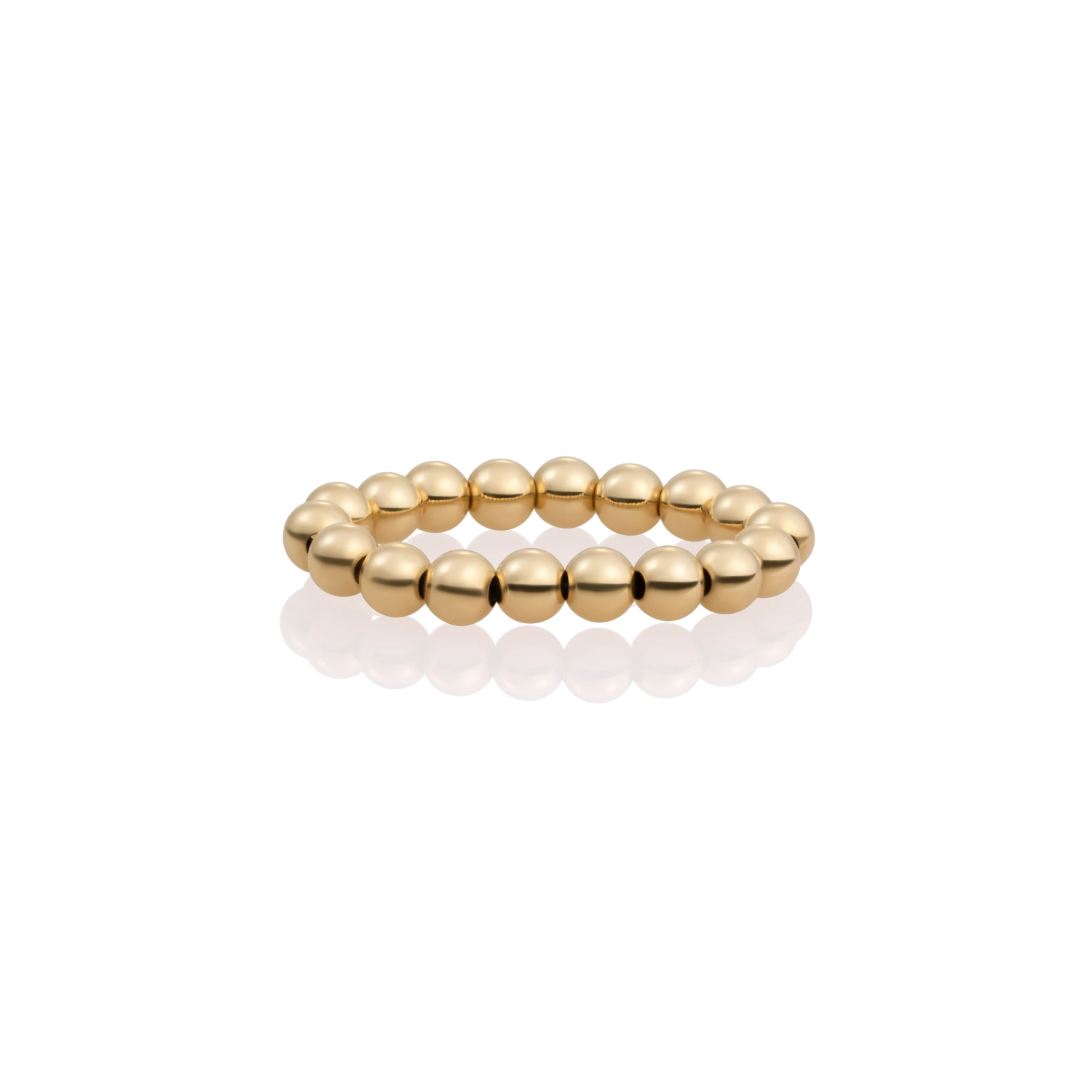 Ring | 4mm beads - Gold