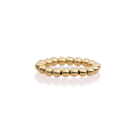 Ring | 4mm beads - Gold