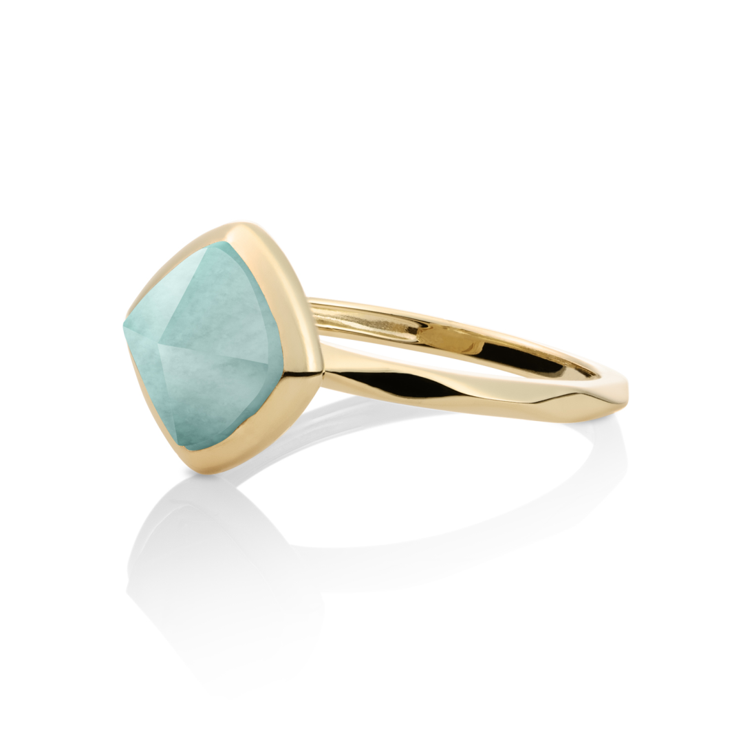 Ring - 9k Gold - Amazonite Edge - 58