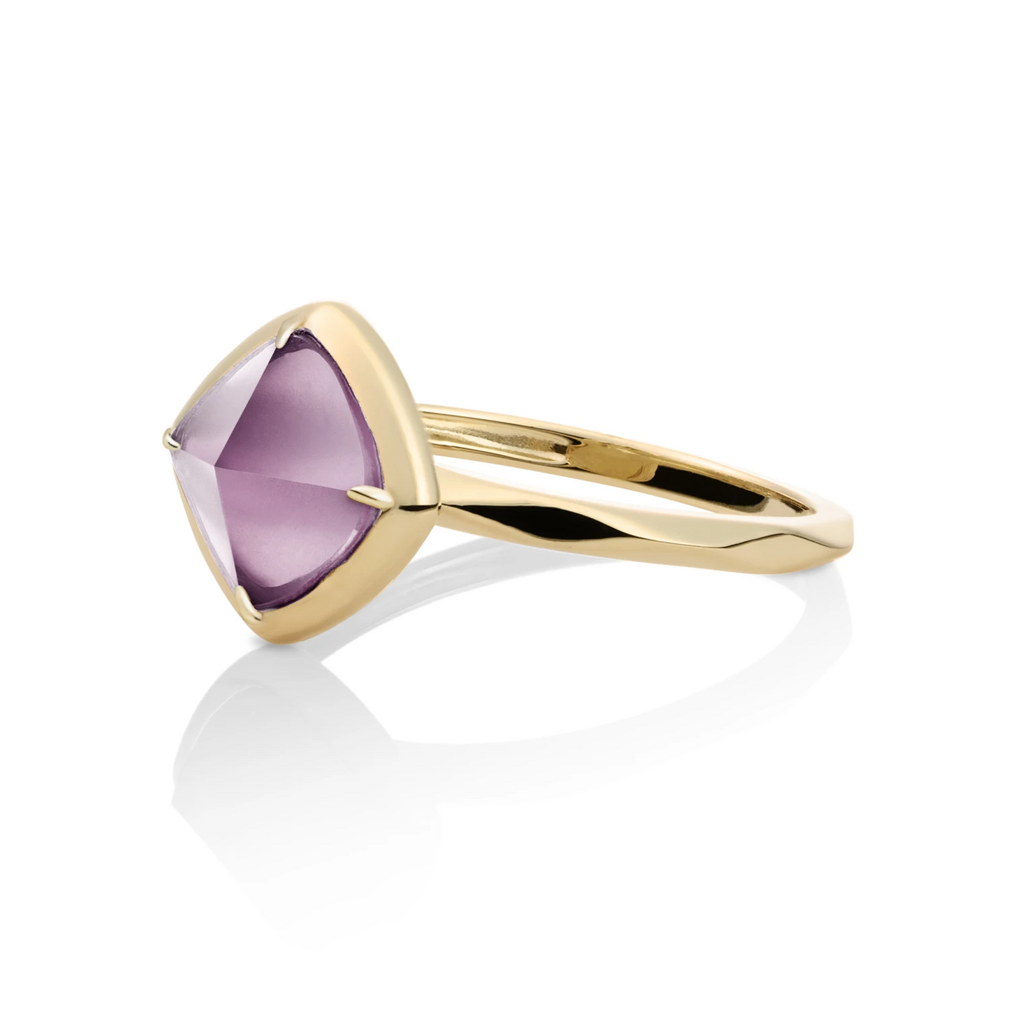 Ring | 9k Gold - Aubergine Quartz Edge - 60