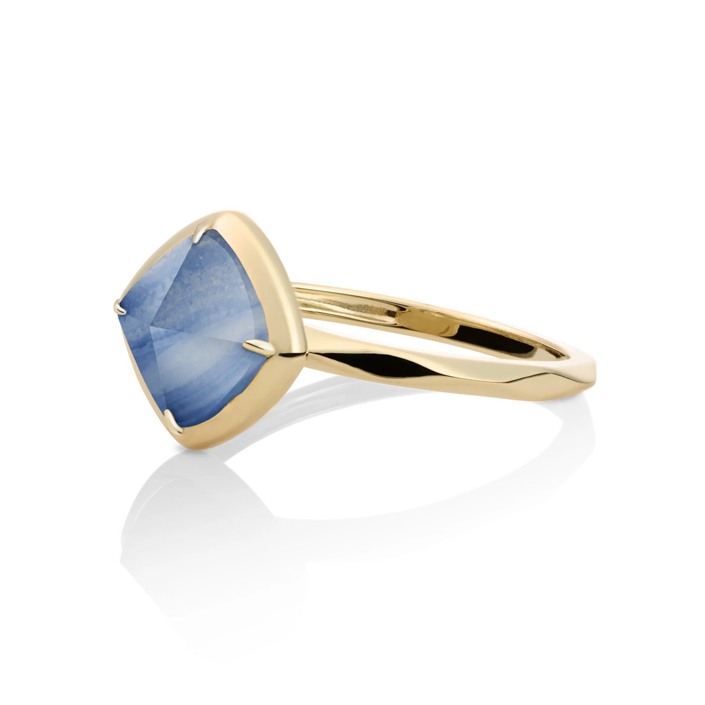 Ring | 9k Gold - Blue Aventurine Edge - 54