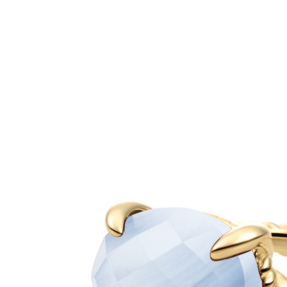 Ring | 9k Gold - Blue Lace Agate Twist - 50