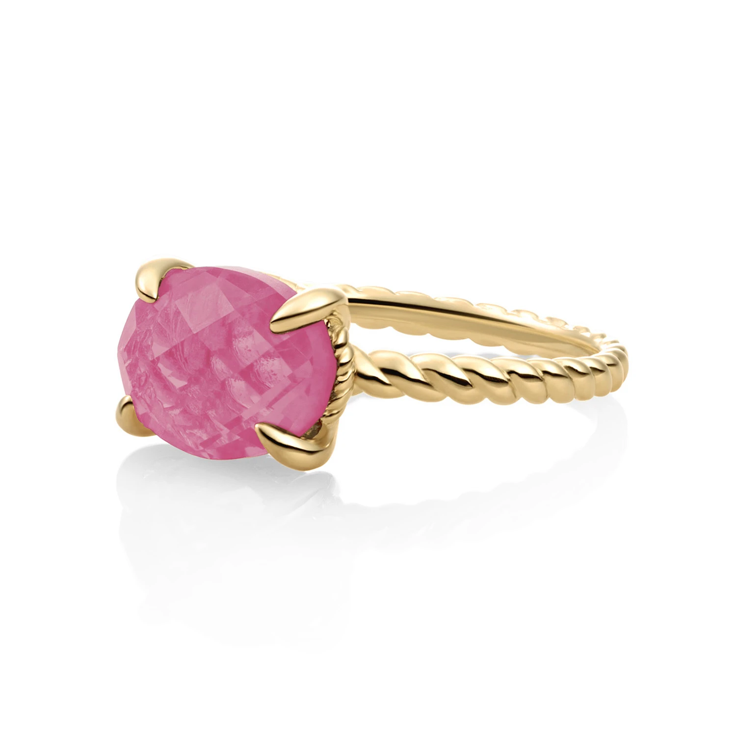 Ring | 9k Gold - Candy Jade Twist - 54