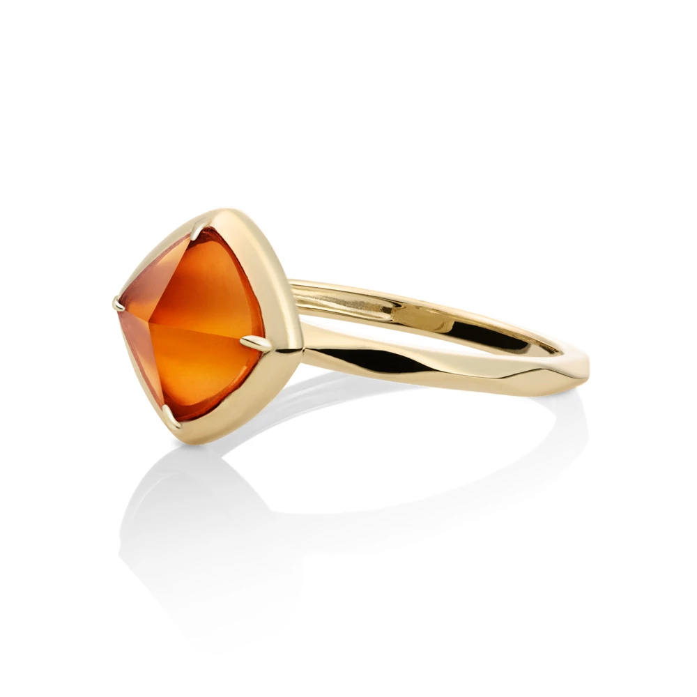 Ring - 9k Gold - Citrine Quartz Edge - 50
