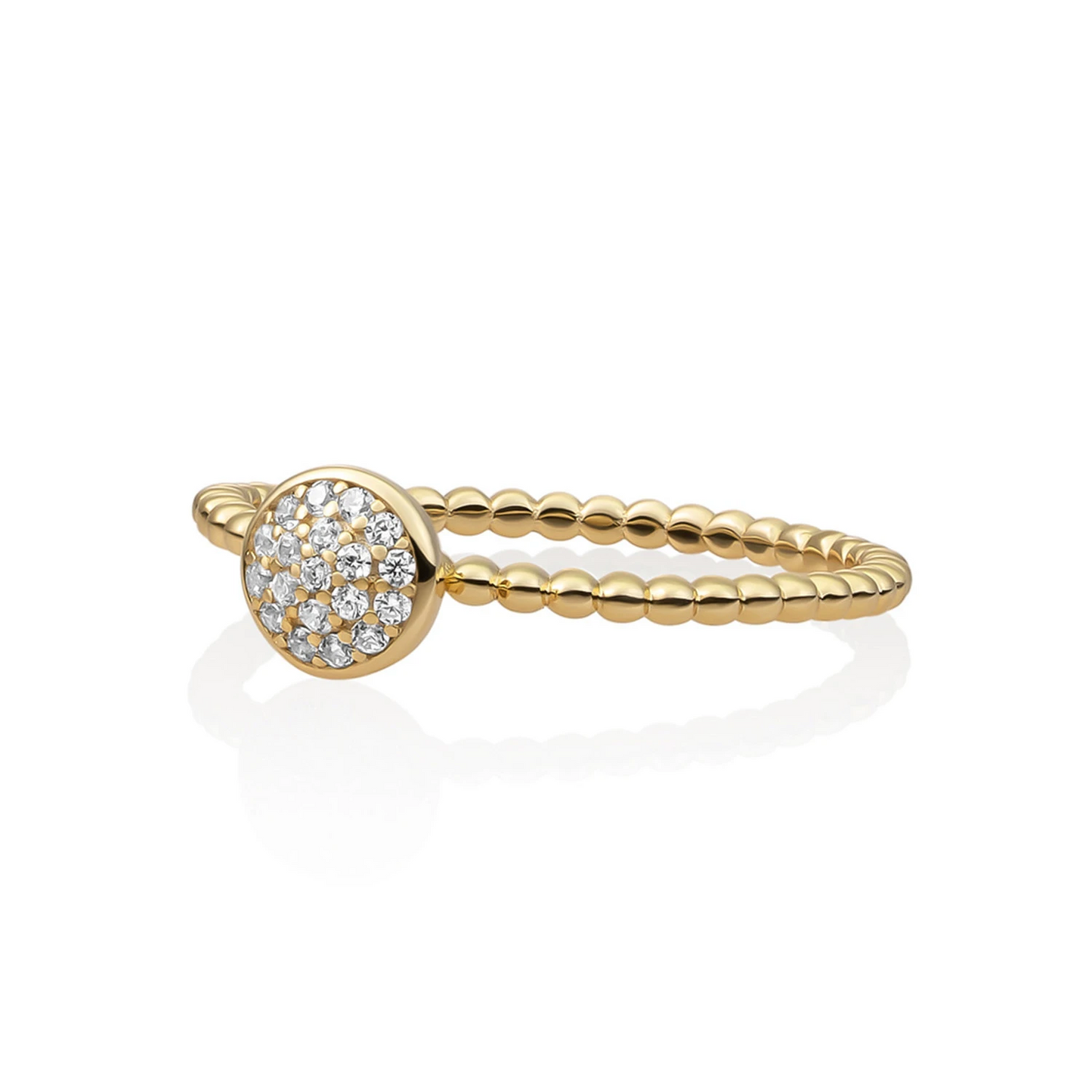 Ring | 9k Gold - Disc Galaxy CZ Additional - 54
