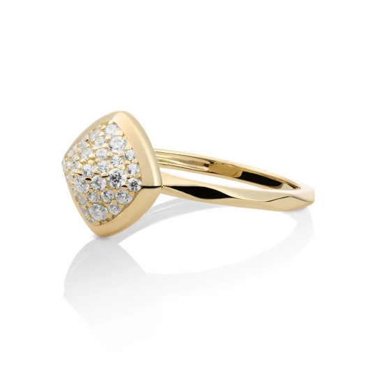 Ring | 9k Gold - Edge CZ - 50