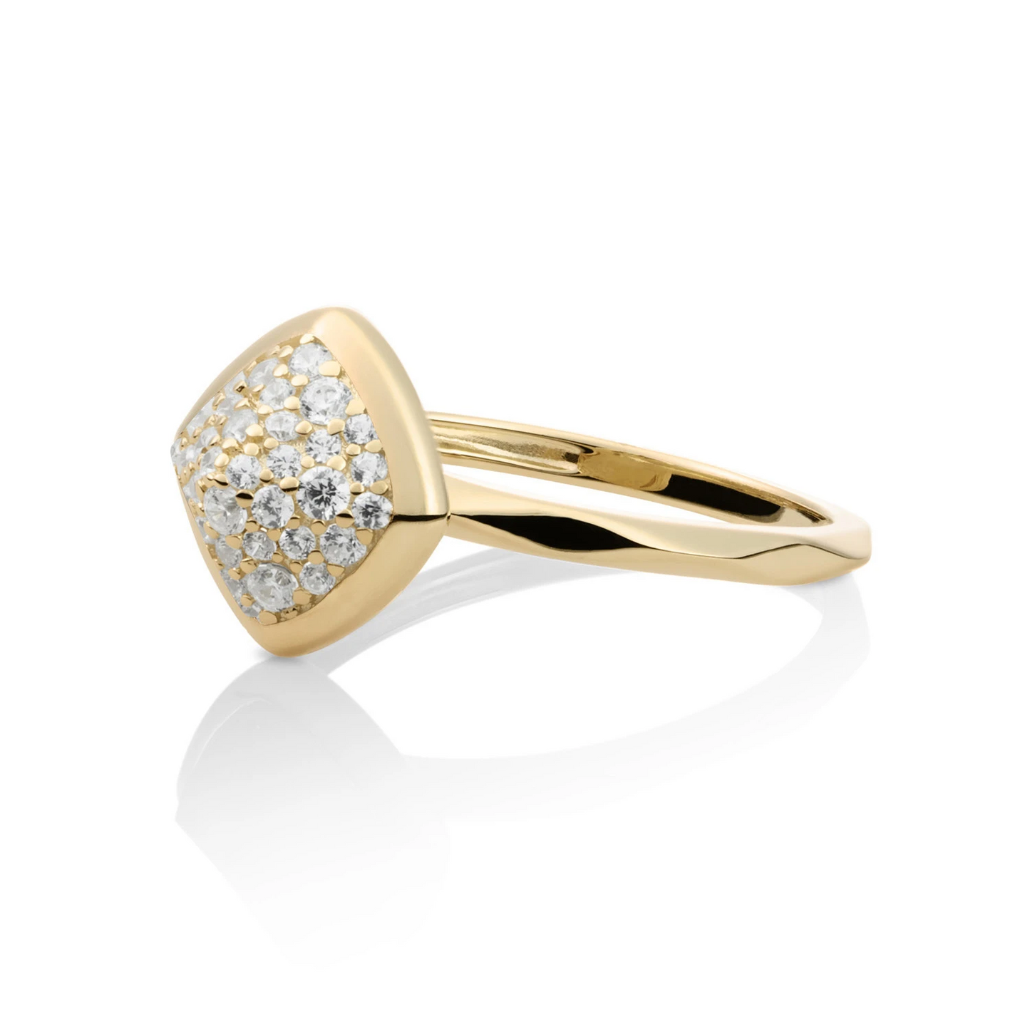 Ring | 9k Gold - Edge CZ - 60