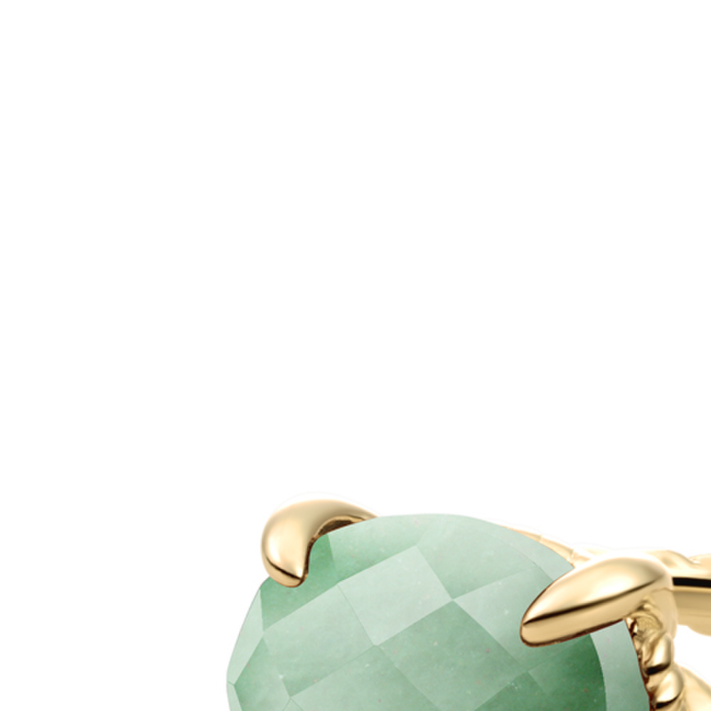 Ring | 9k Gold - Green Aventurine Twist - 58