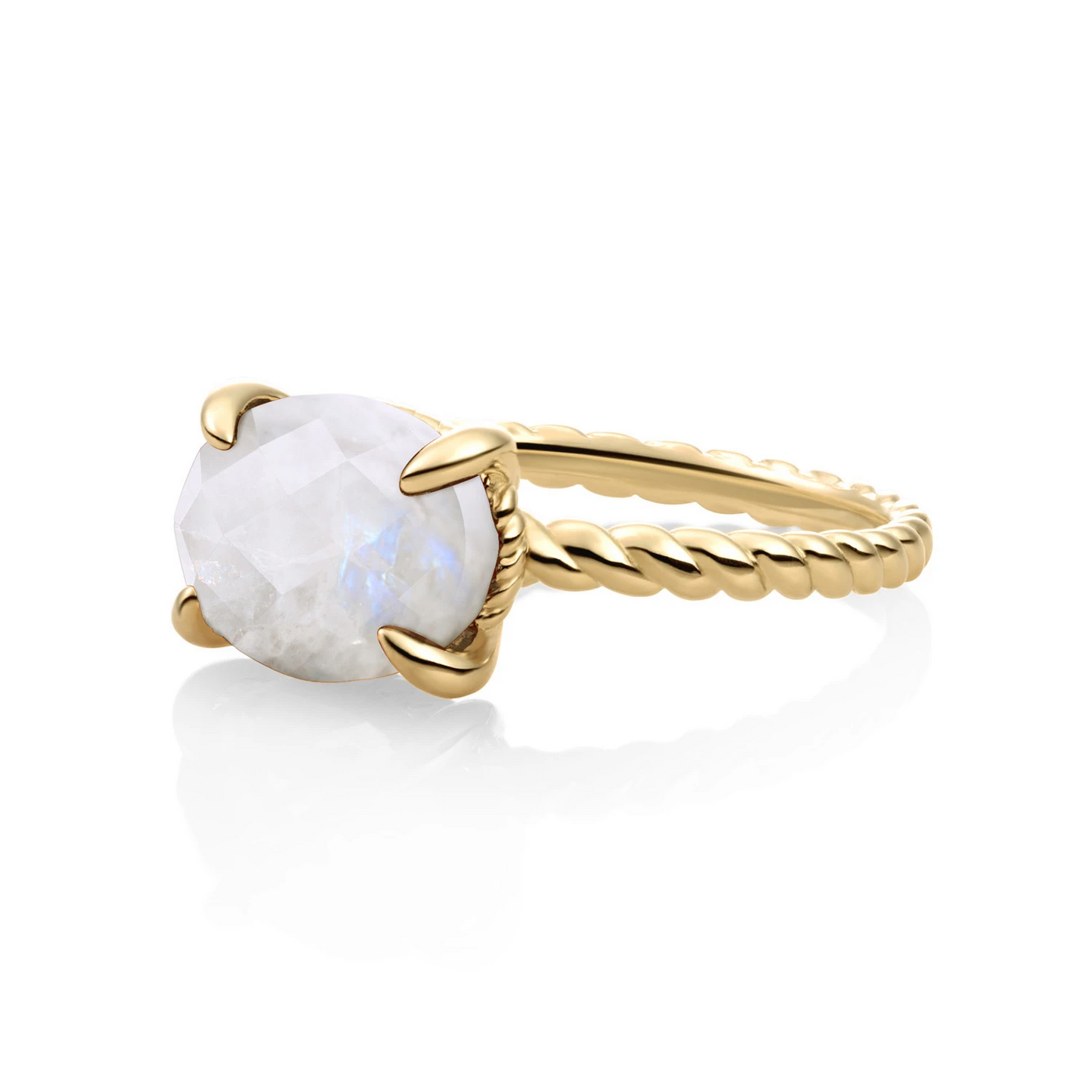 Ring | 9k Gold - Moonstone Twist - 60