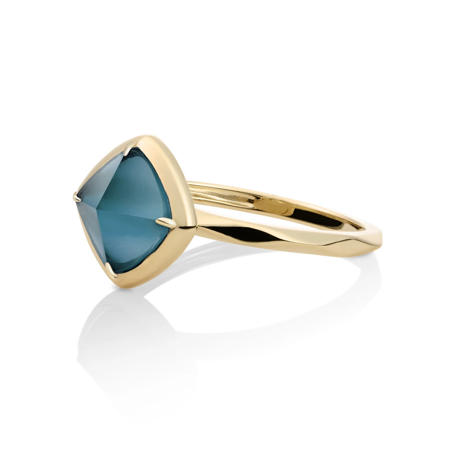 Ring | 9k Gold - Ocean Topaz Quartz Edge - 56
