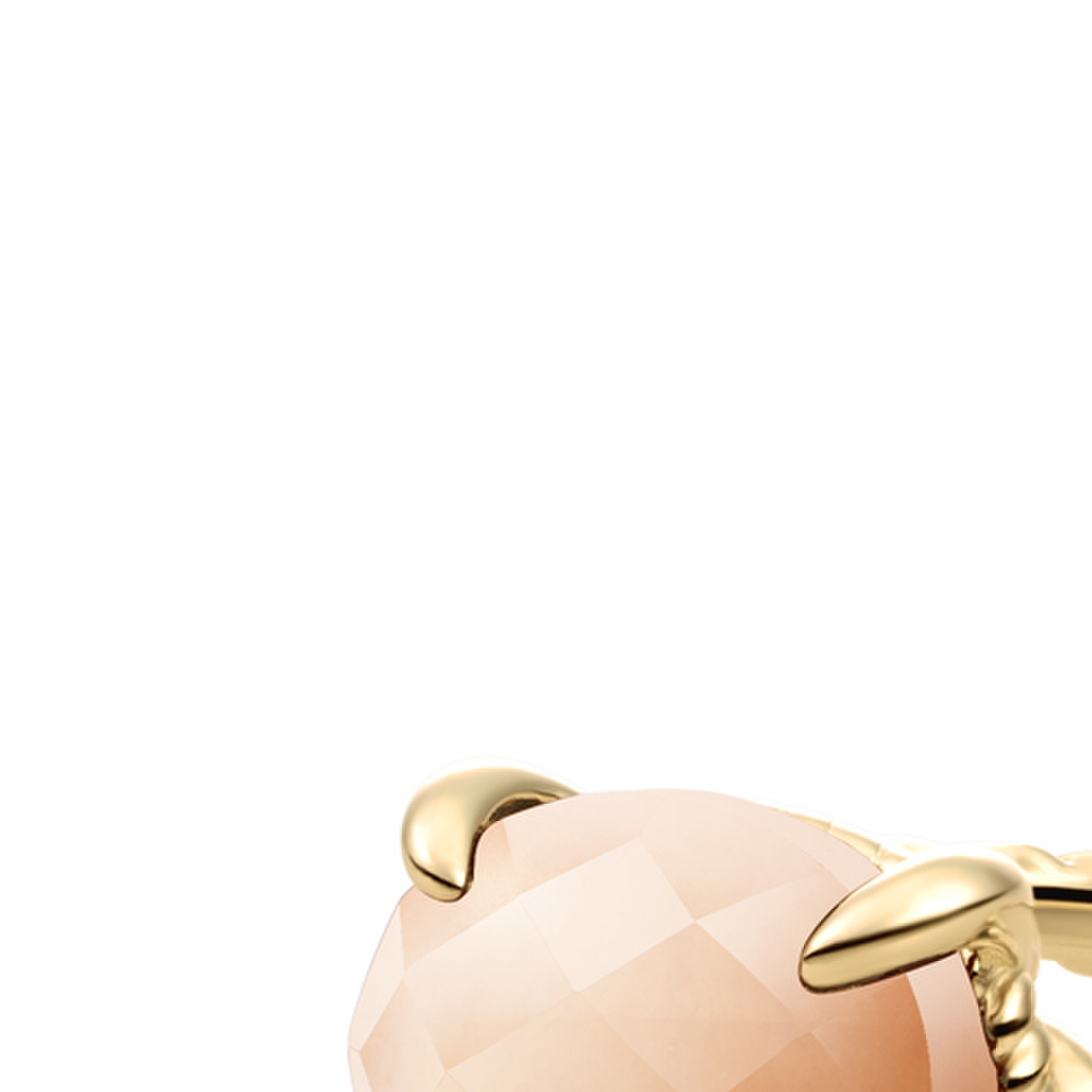 Ring - 9k Gold - Peach Rhodonite Twist - 56
