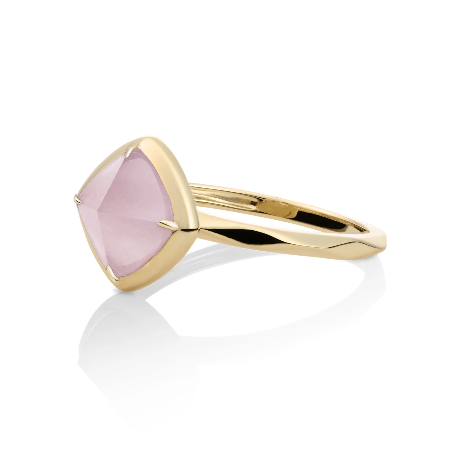 Ring | 9k Gold - Pink Opalite Edge - 52