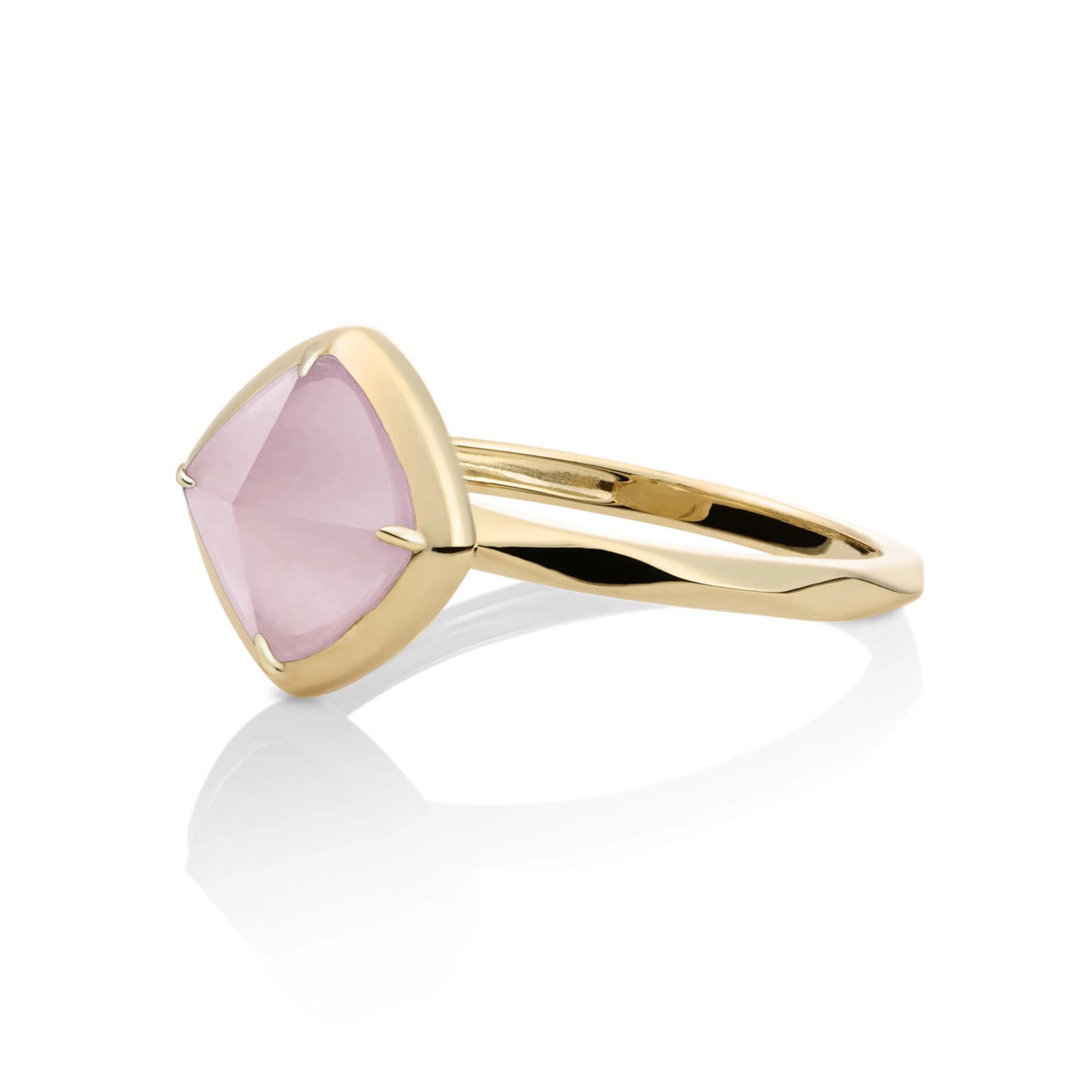 Ring | 9k Gold - Pink Opalite Edge - 58