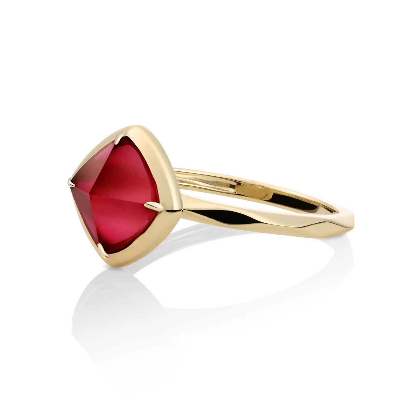 Ring | 9k Gold - Ruby Quartz Edge - 56