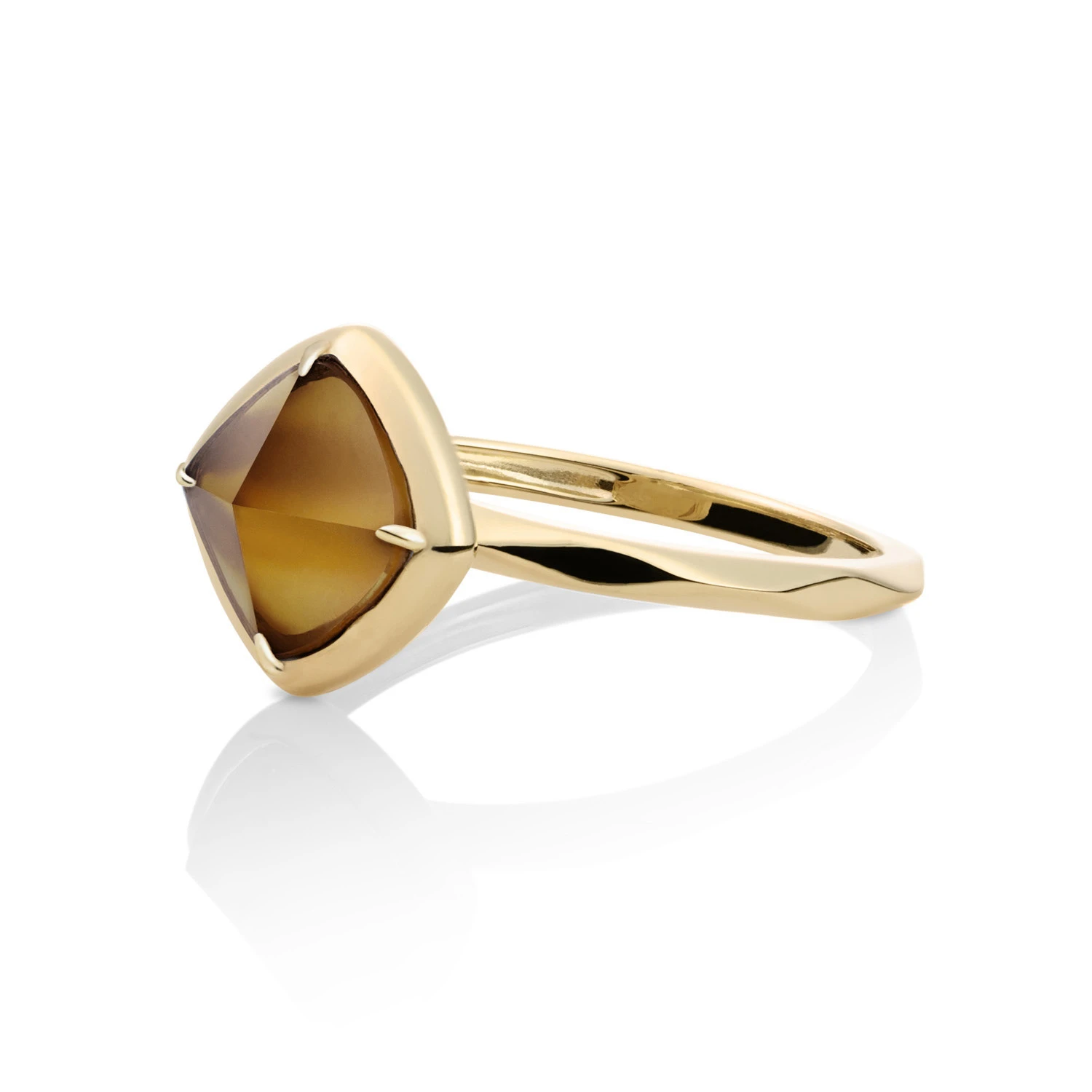 Ring | 9k Gold - Smoky Quartz Edge - 60