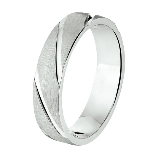 ring a102 - 5 mm - zonder cz zilver gerhodineerd