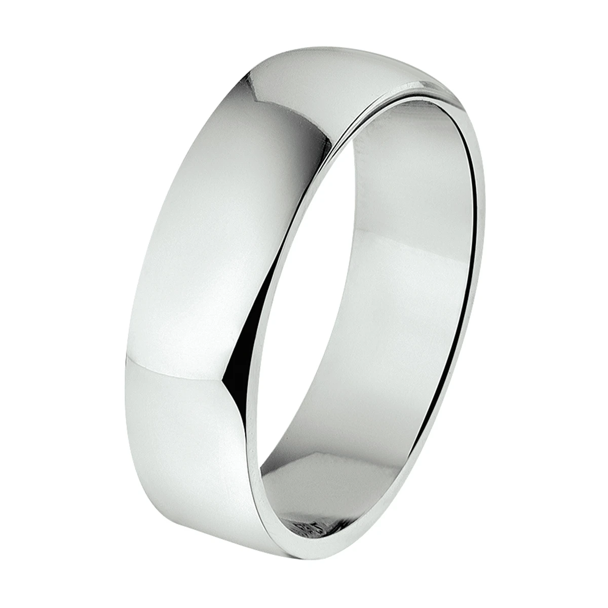 ring a106 - 6 mm - zonder cz zilver gerhodineerd