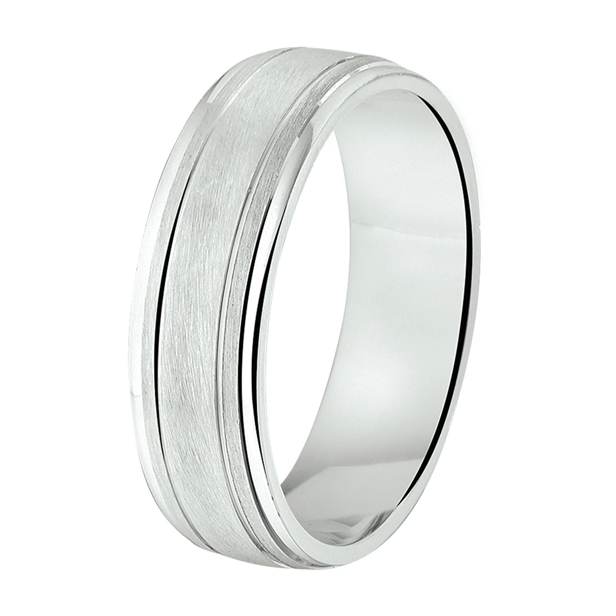 ring a108 - 6 mm - zonder cz zilver gerhodineerd